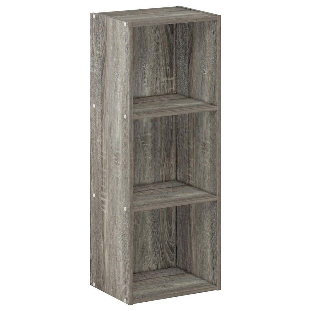 HOMLUX 3-Tier Open Shelf Bookcase in French Oak, , large