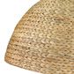 Golden Lighting Rue 8-Light Pendant in Matte Black with Woven Sweet Grass Shade, , large