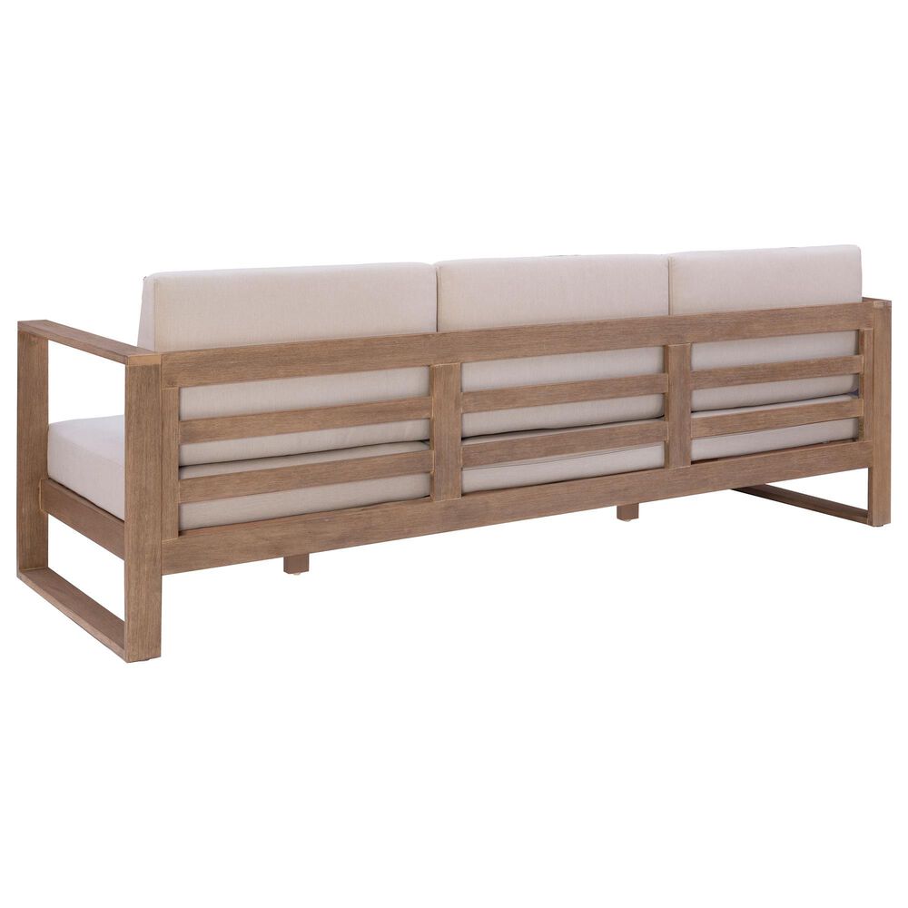 Linon Home Decor Silas 3-Seater Outdoor Sofa with Beige Cushions in Natural, , large
