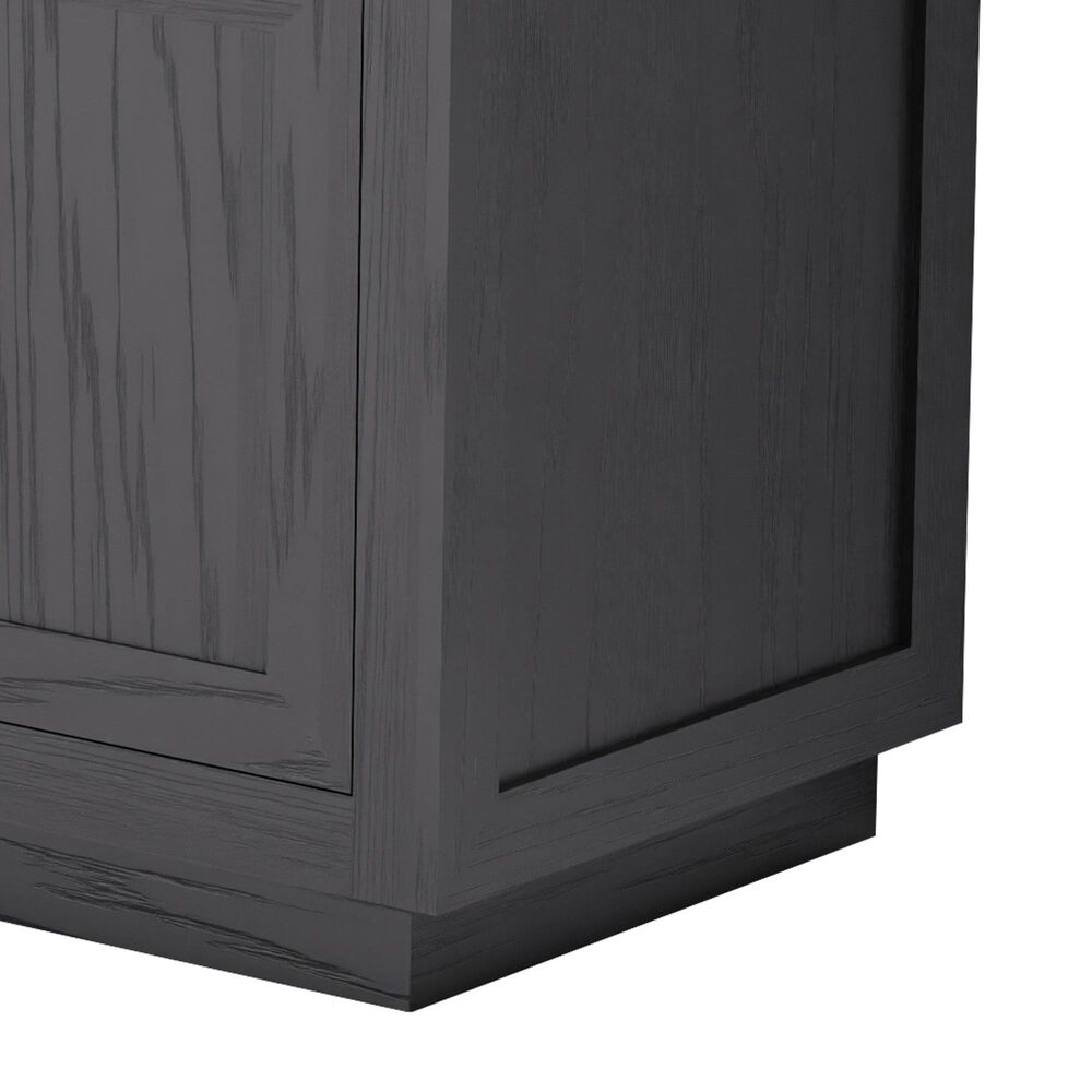 Lexora Home Abbey 80&quot; Double Bathroom Vanity in Black Oak with 2 cm White Cultured Marble Top and Rectangular Sinks, , large