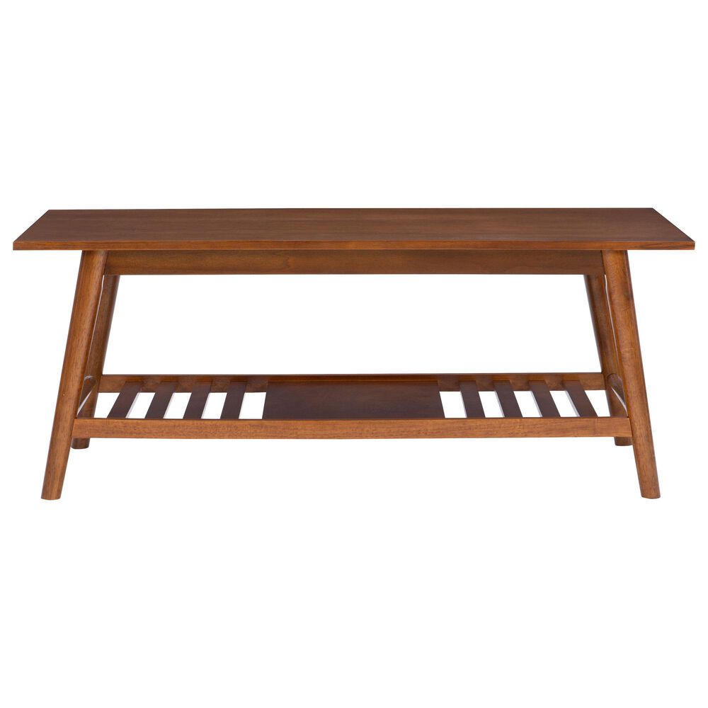 Linon Home Decor Charlotte Coffee Table in Warm Walnut, , large