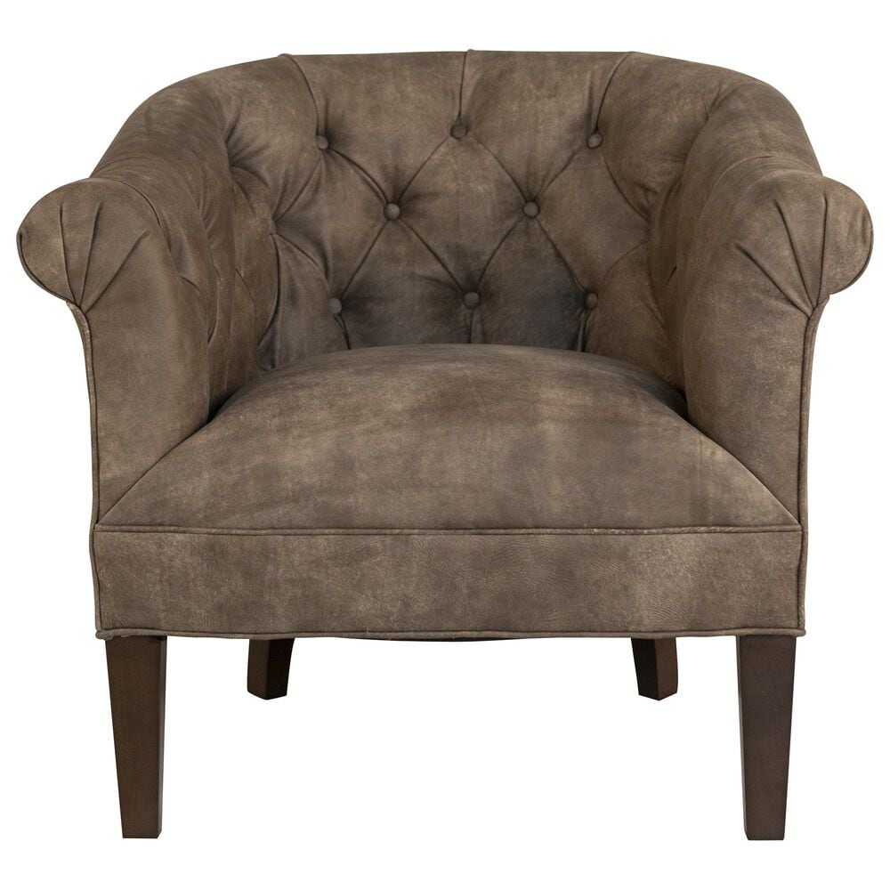 Huntington House Accent Chair in Mushroom Leather, , large