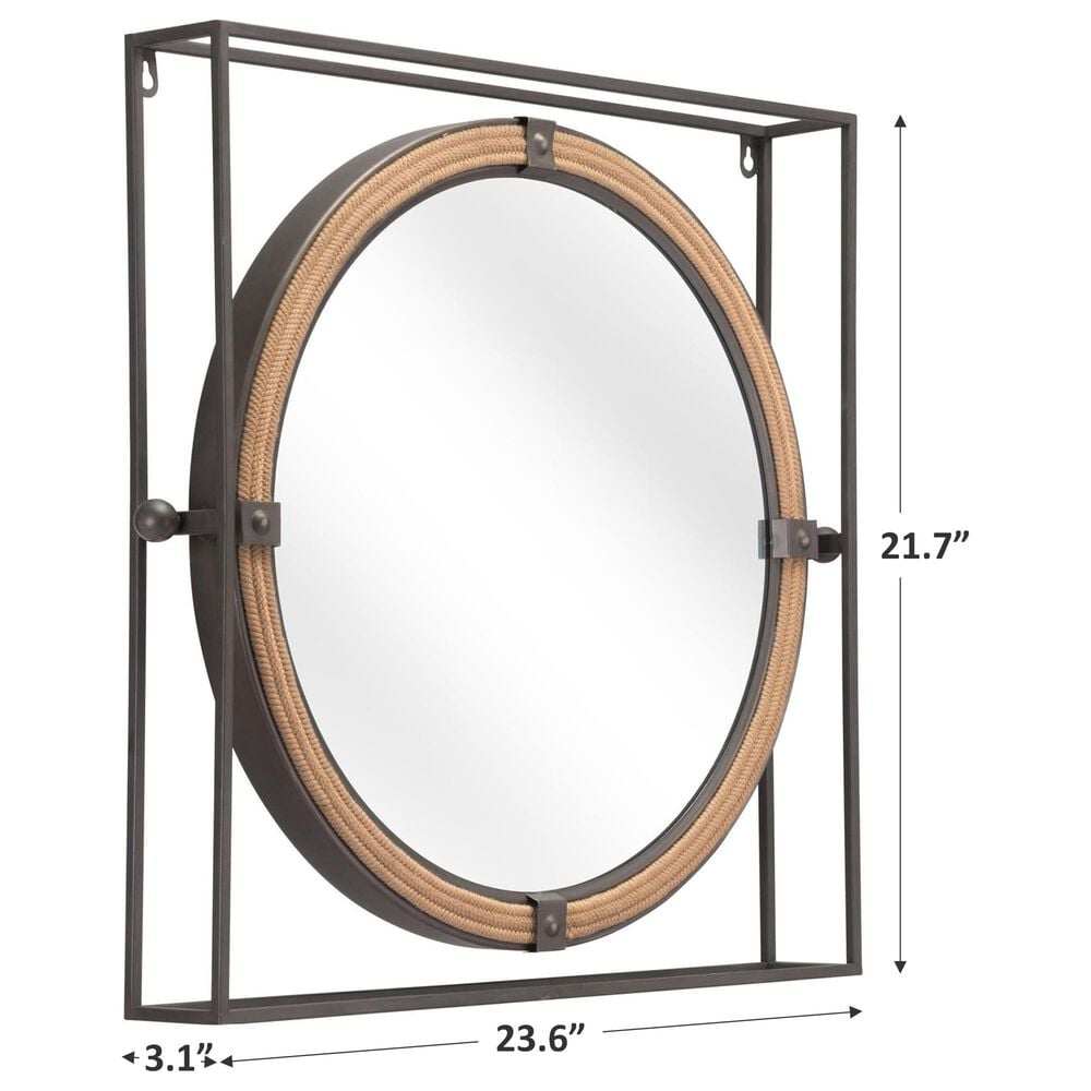 Zuo Modern Capell Mirror in Gray, , large