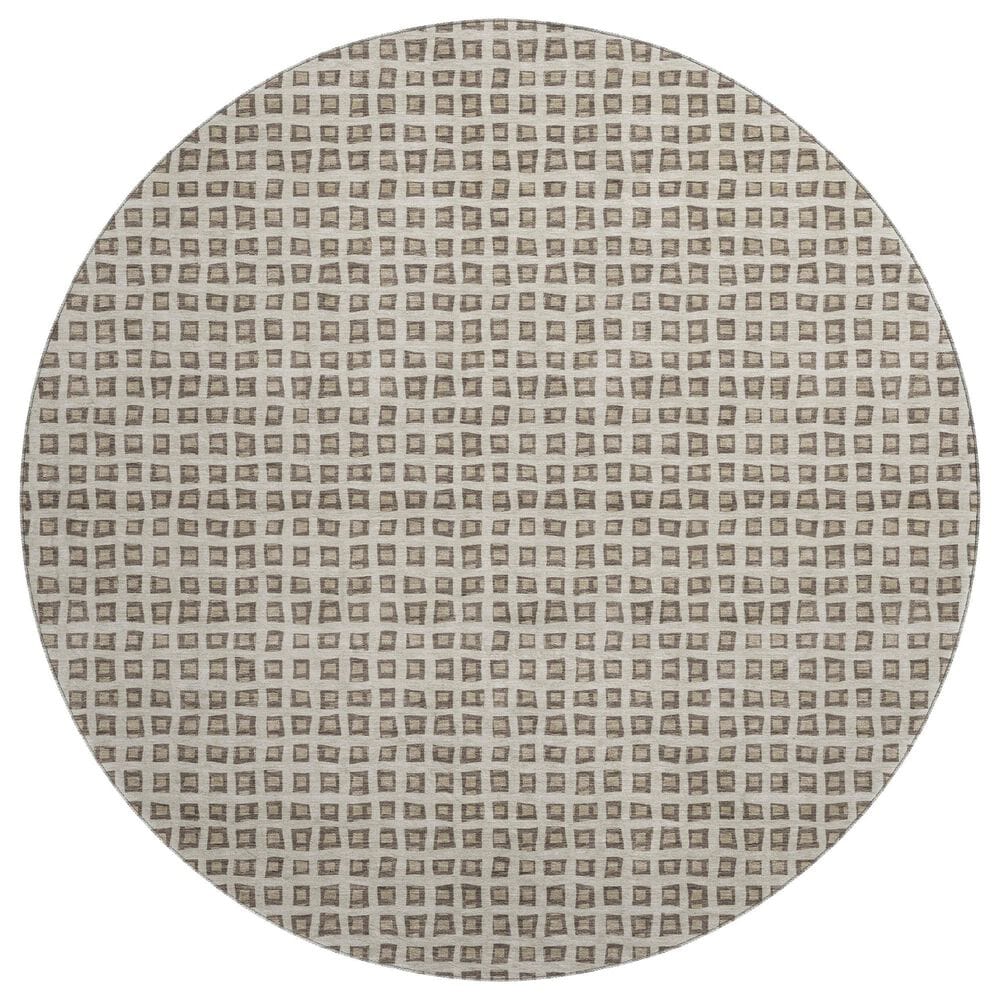 Dalyn Rug Company The Reserve TR4 Brown 8" Round Indoor/Outdoor Area Rug, , large