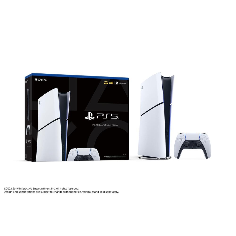 Sony PlayStation 5 Slim Console Digital Version in White, , large