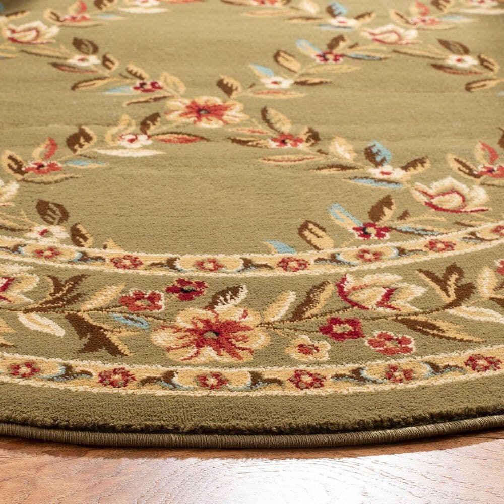 Safavieh Lyndhurst LNH557 5&#39;3&quot; Round Green Area Rug, , large
