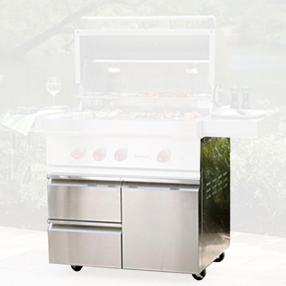 Wolf Grill Cart for 36&quot; Wolf Grill in Stainless Steel, , large