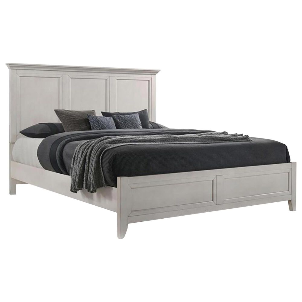 Hawthorne Furniture San Mateo 3-Piece Queen Panel Bedroom Set in Rustic White, , large