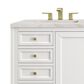 James Martin Vanities Chicago 60" Double Bathroom Vanity in Glossy White with 3 cm Victorian Silver Quartz Top and Rectangular Sinks, , large