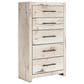 Ashley Lawroy 5-Drawer Chest in Light Natural, , large