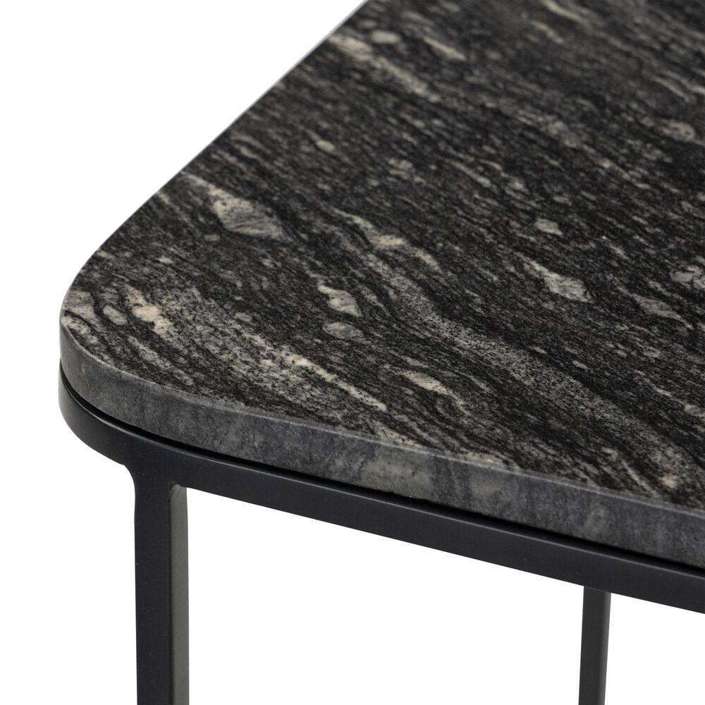 Four Hands Adalley End Table in Polished Black and Matte Black, , large