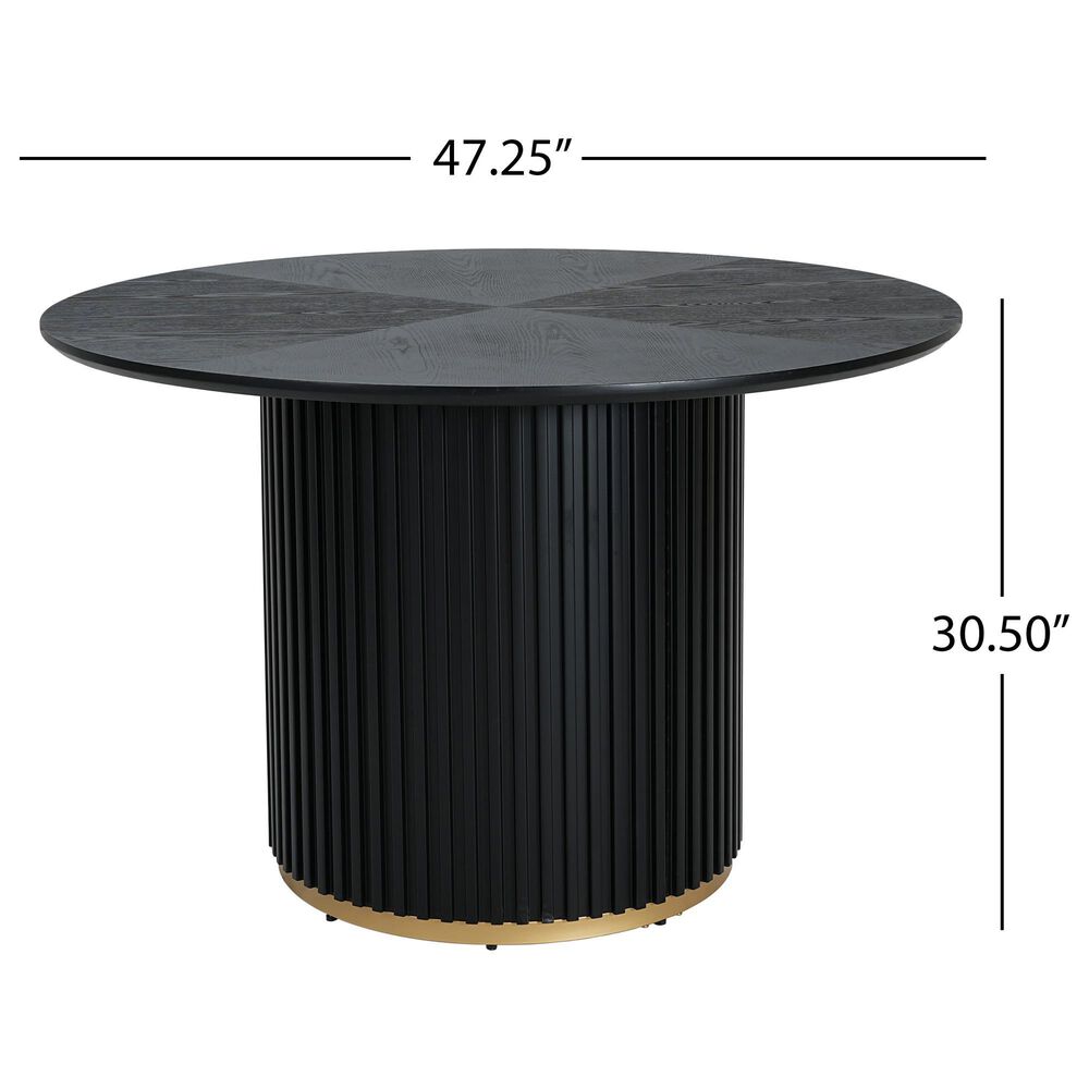 Hearth and Haven Dining Table in Black and Gold - Table Only, , large