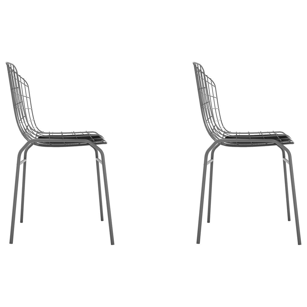 Dayton Madeline 2-Piece Chair with Seat Cushion Set in Charcoal Grey/Black, , large