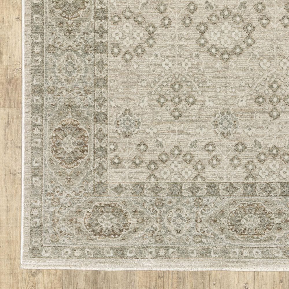 Oriental Weavers Keaton KEA04 Beige and Green 2'3" x 7'6" Runner, , large