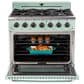 Unique Appliances Classic Retro 36" Pro Convection Gas Range in Summer Mint Green, , large
