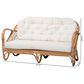 Baxton Studio Aliane Stationary Loveseat in White, , large