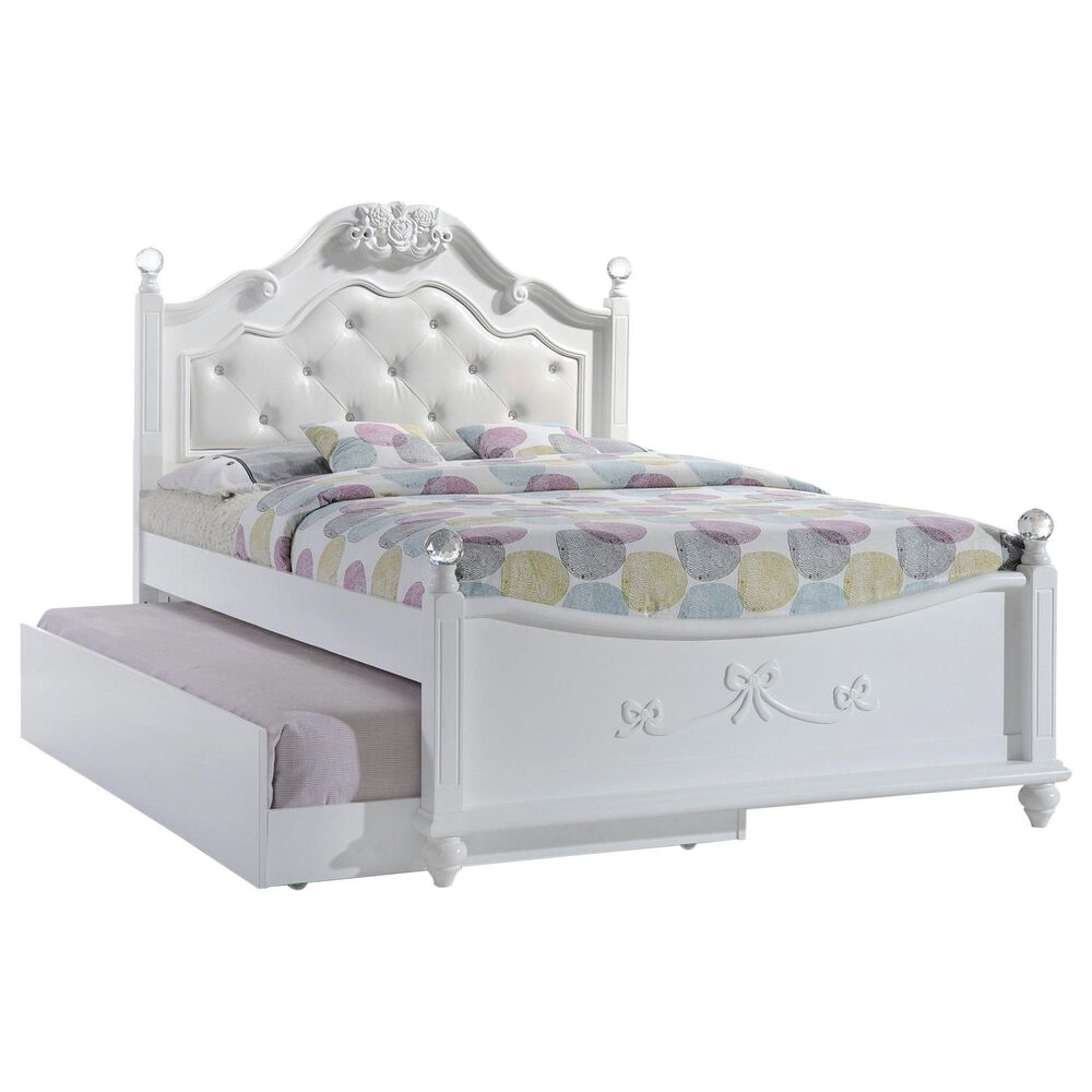 Mayberry Hill Alana Full Upholstered Bed in White Lacquer, , large