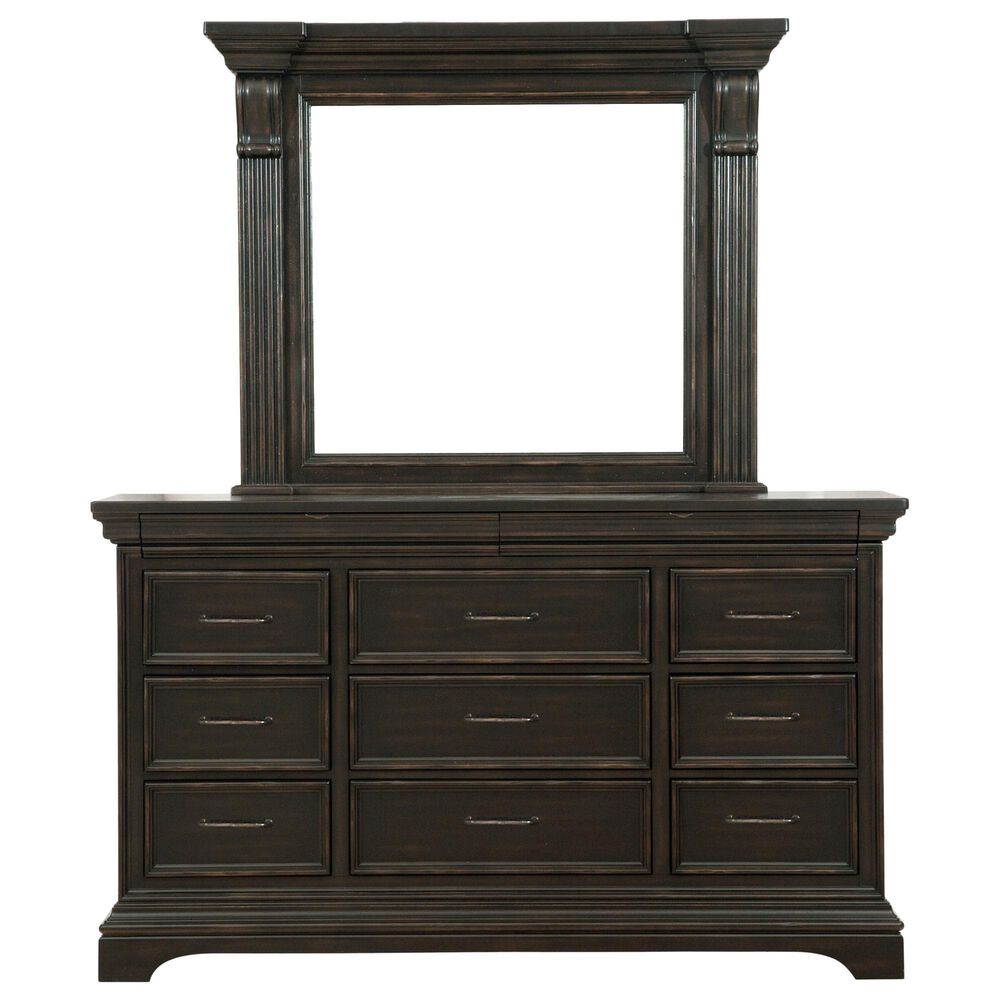 Nicolette Home Caldwell 3 Piece King Panel Bedroom Set in Deep Brown, , large
