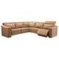 Elran Furniture Bennett 5-Piece Power Symmetrical Reclining Sectional with Power Headrests in Storm Wheat, , large