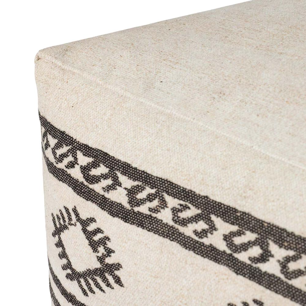 Loloi Square Pouf in Ivory and Brown, , large