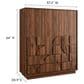 Modway Bulwark 3-Door Wardrobe Closet in Walnut, , large