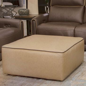 Hartsfield Nico Castered Ottoman in Walnut, , large