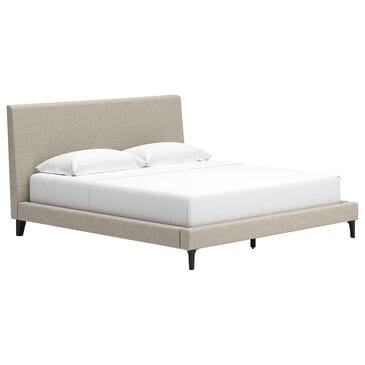 Ashley Cielden King Upholstered Platform Bed with Roll Slats in Tan, , large