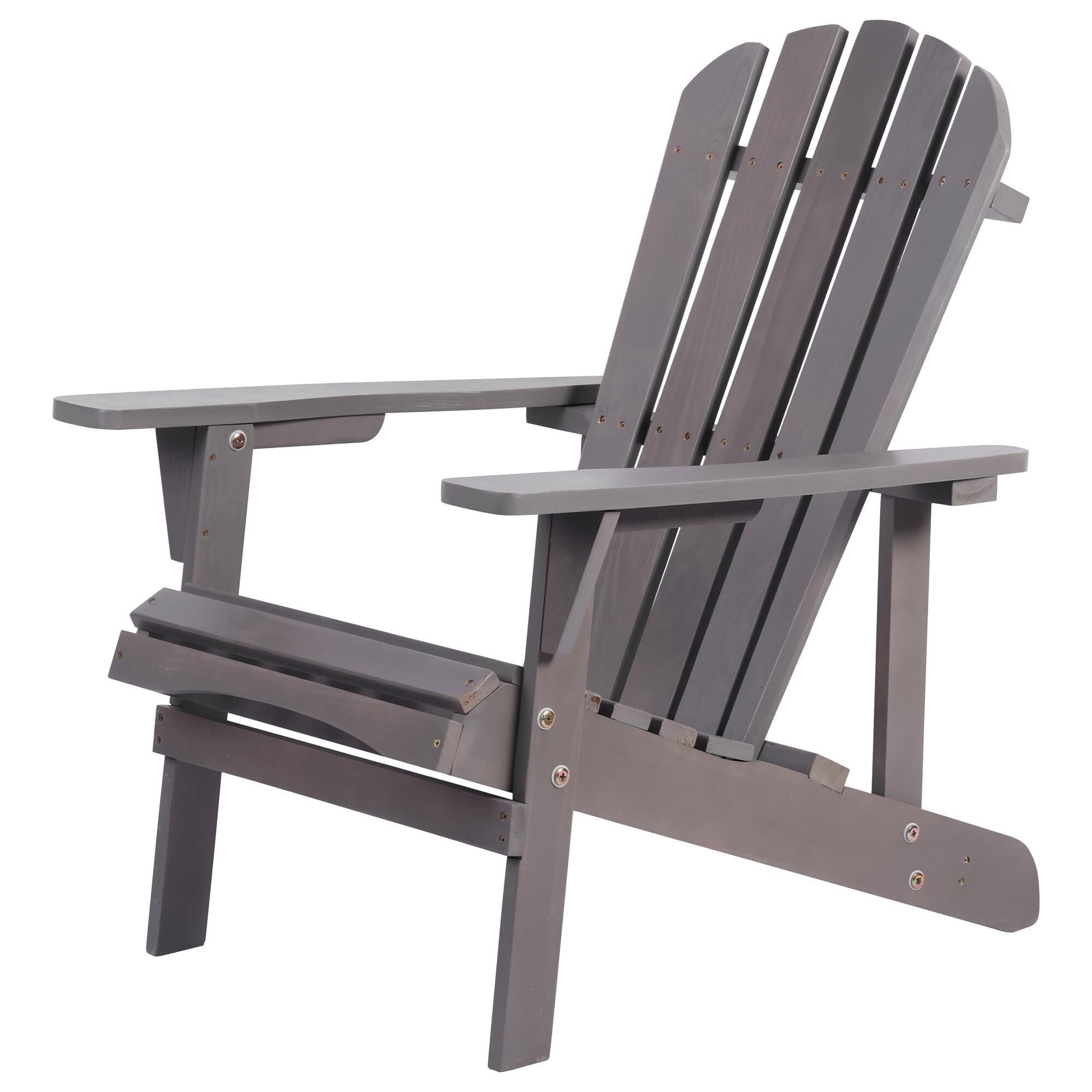 Hearth and Haven Laguna Patio Adirondack Chair in Dark Gray NFM