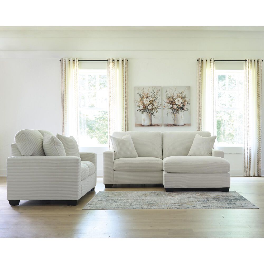Ashley Greenbriar Stationary Sofa Chaise in Ivory, , large