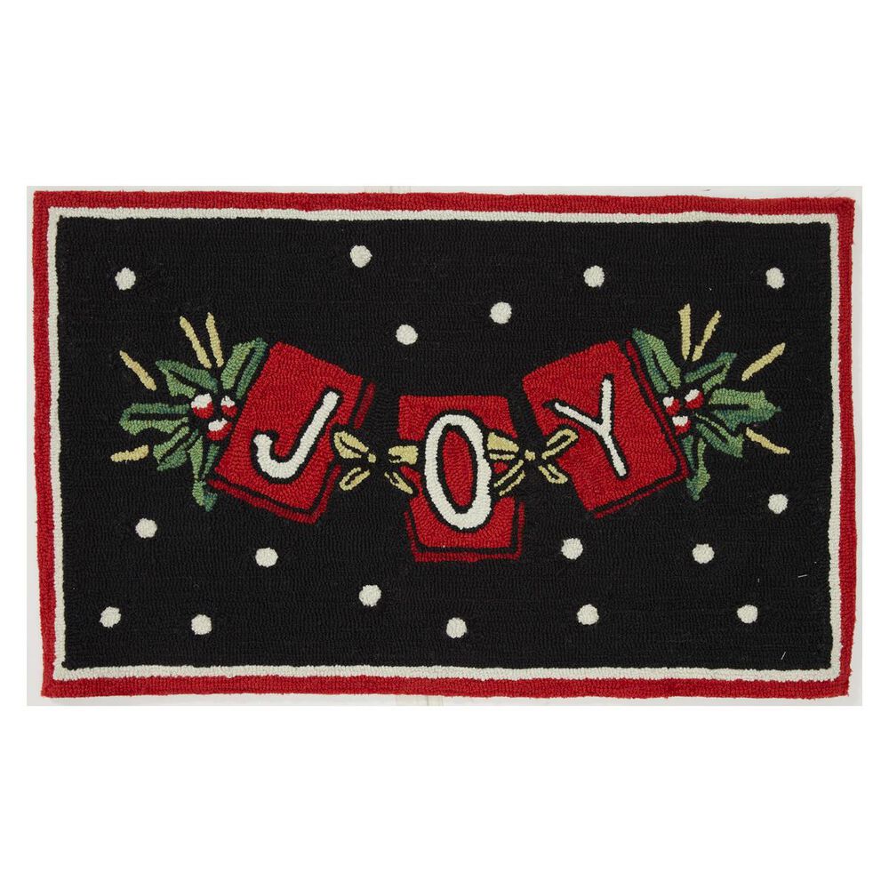 Loloi Joytiles AFT33481 1"7" x 2"7" Black Door Mat, , large