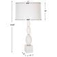 Uttermost Regalia Table Lamp in Beaded White and Antique Brushed Brass, , large