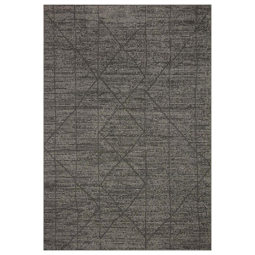 Loloi II Kamala 4" x 6" Charcoal and Ivory Area Rug, , large