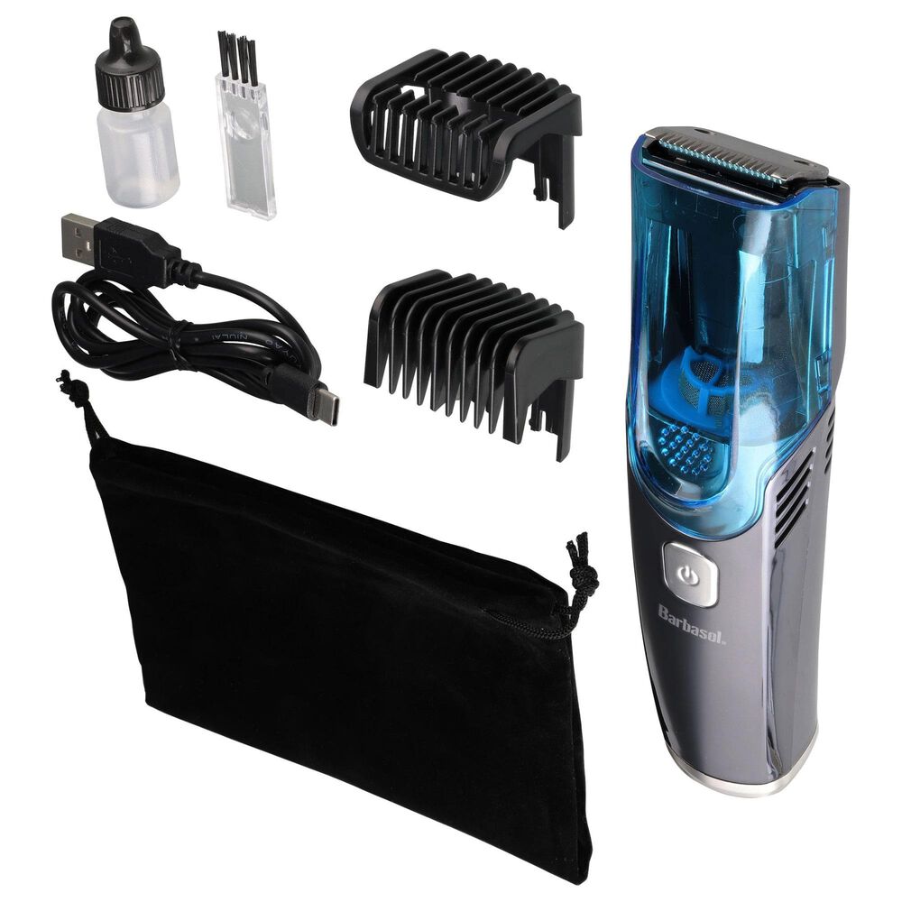 Barbosal Vacuum Beard Trimmer in Black, , large