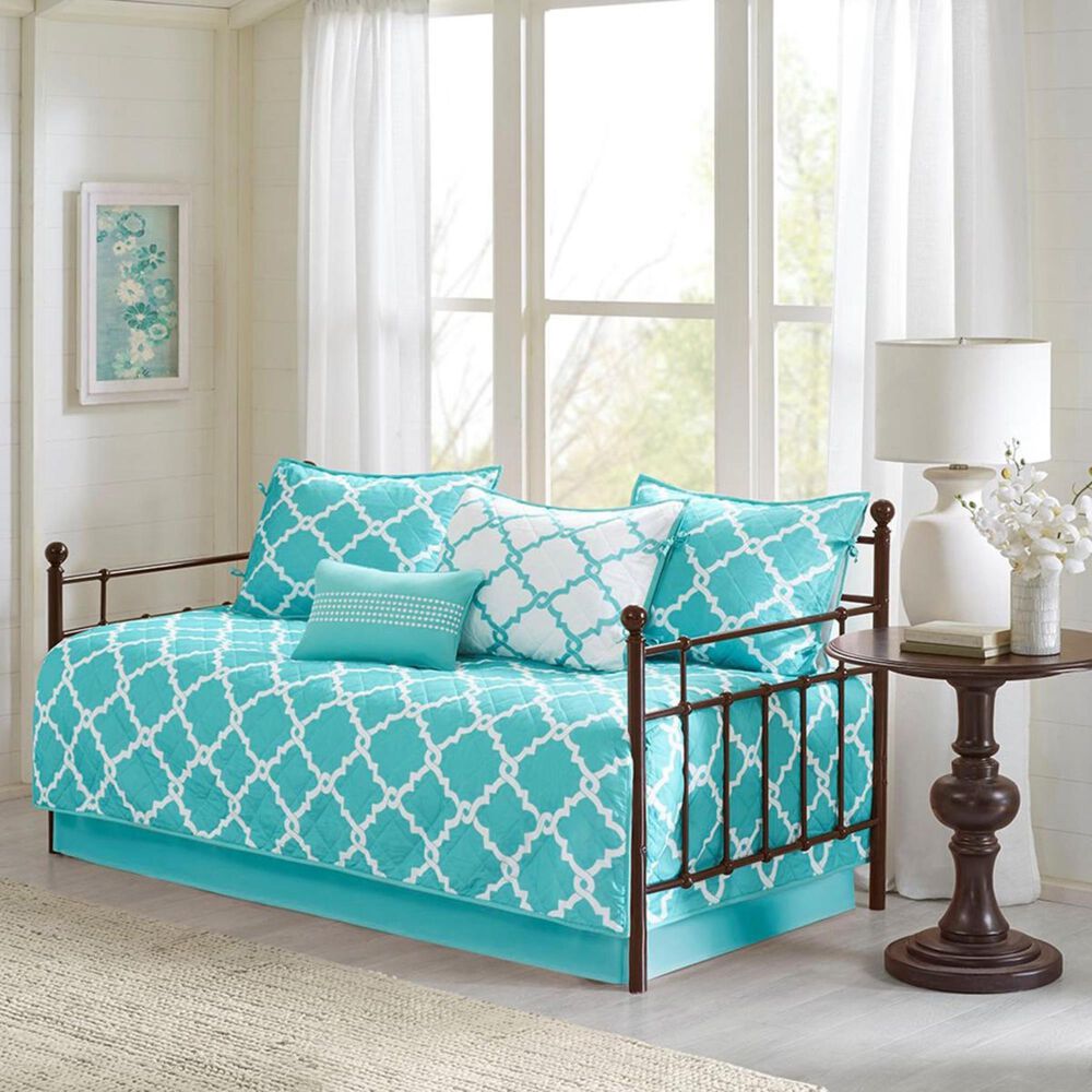 Hampton Park Merritt 6-Piece Daybed Cover Set in Aqua, , large