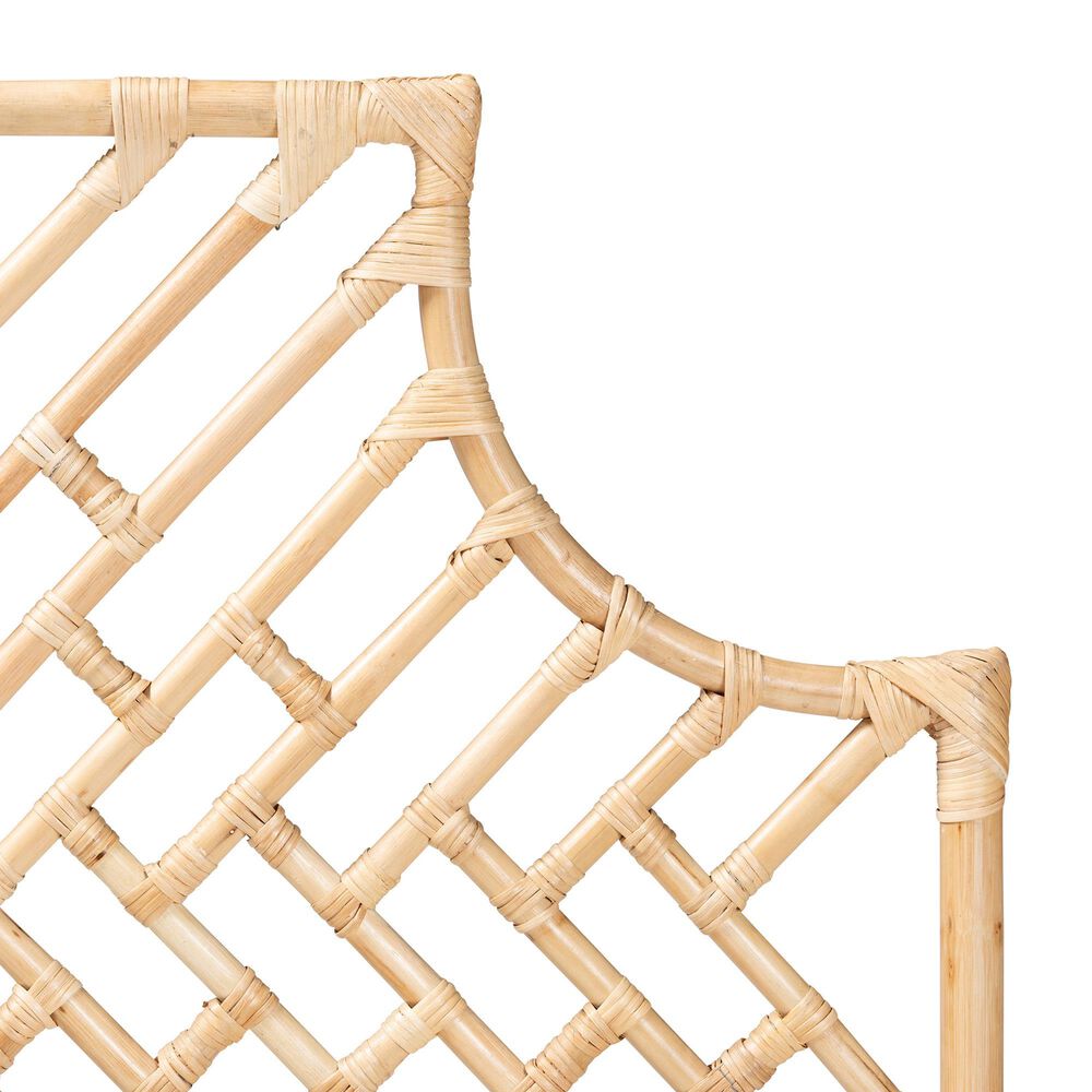 Baxton Studio Jayliah Queen Standalone Headboard in Natural Brown, , large