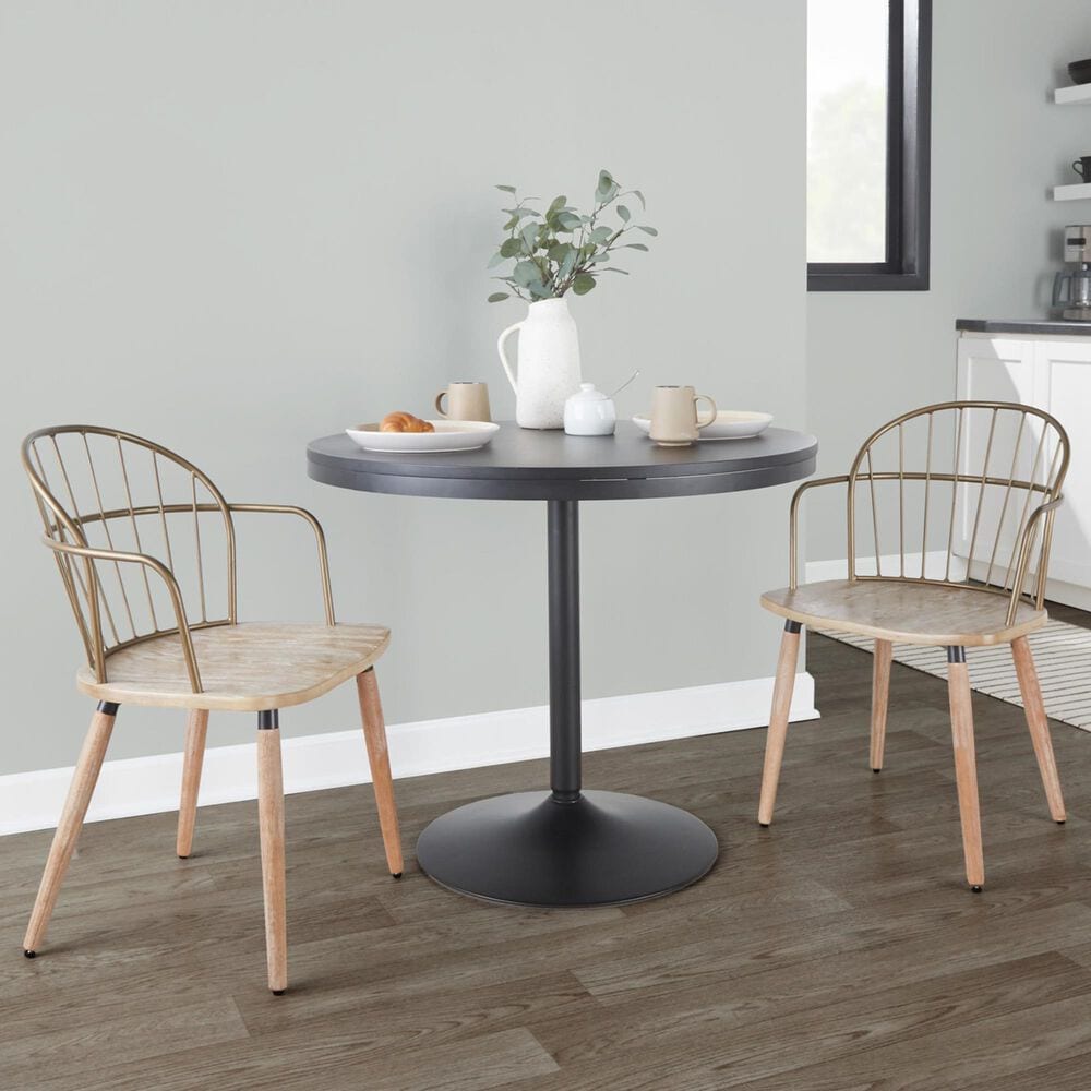 Lumisource Riley industrial Chair in Whitewashed Wood and Antique Copper Metal By LumiSource., , large
