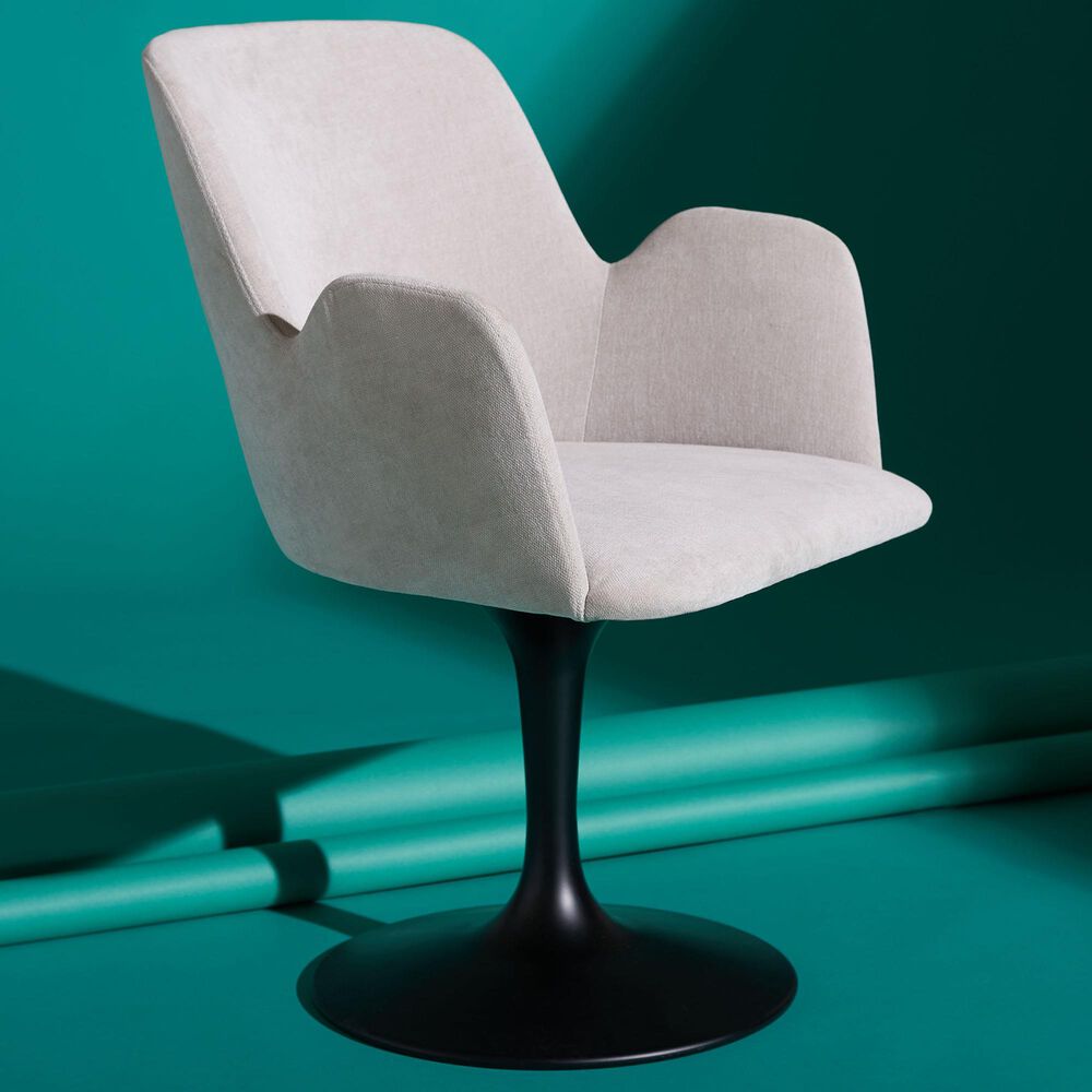 Safavieh Cherith Dining Chair in Light Grey/Black, , large