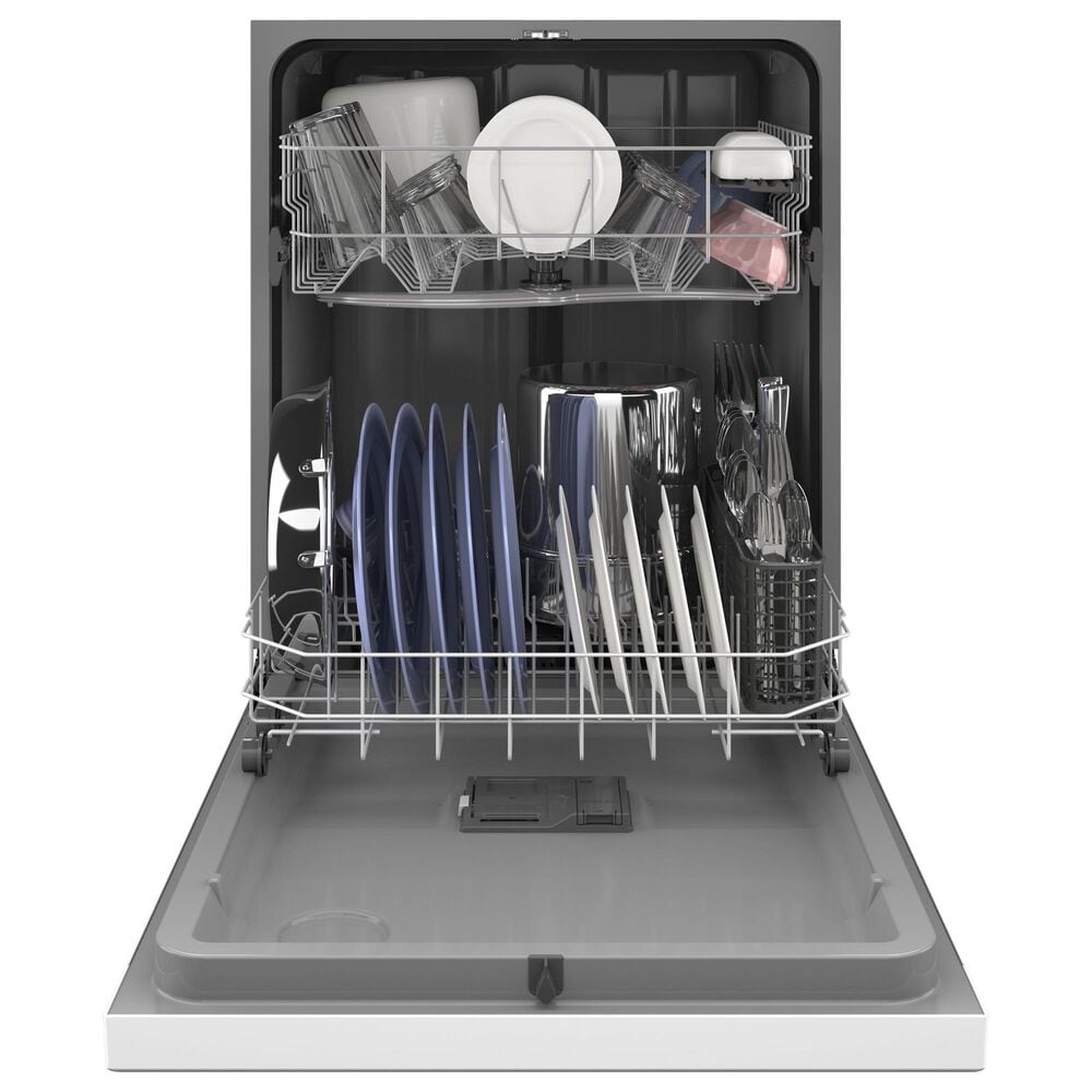 GE Appliances 24 &quot; Built-In Dishwasher with Steam + Sanitize in White, , large