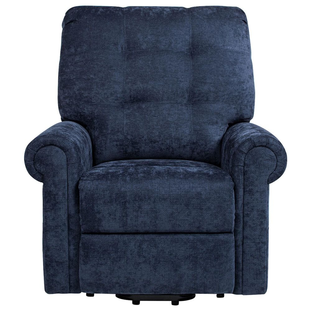 Jennifer Taylor Home Irwin Power Lift Assistance Recliner Chair in Dusk Navy Blue, , large