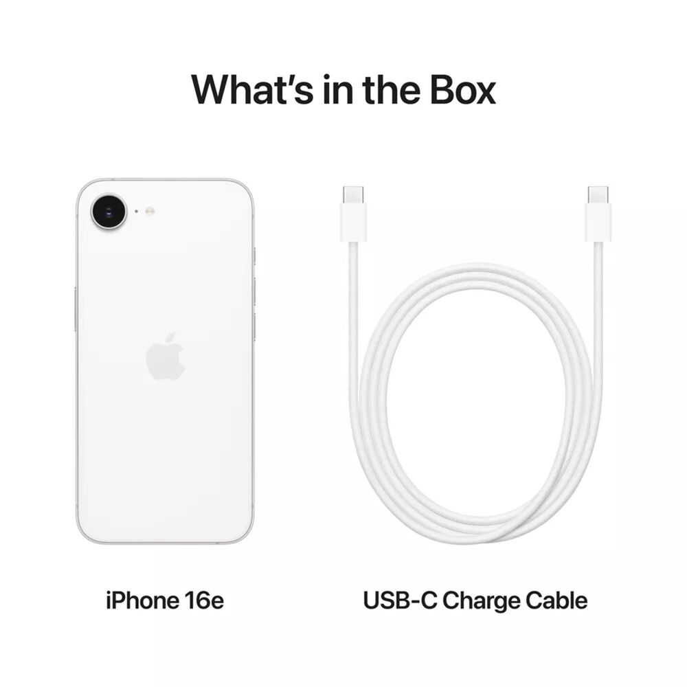 Apple iPhone 16e 128GB in White, , large