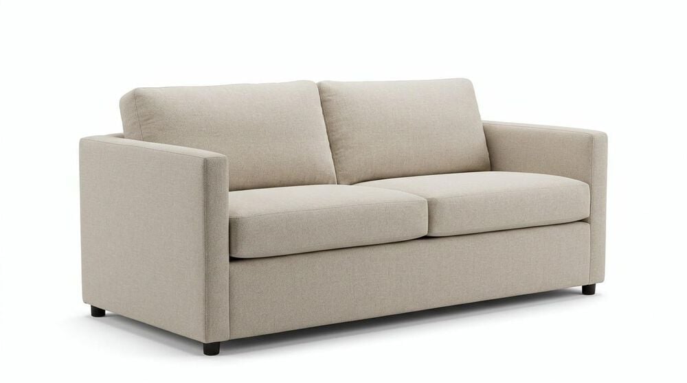 Hughes Furniture Stationary Sofa in Lambskin, , large