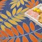 Nourison Aloha ALH18 3"6" x 5"6" Navy and Multicolor Indoor/Outdoor Area Rug, , large
