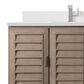 James Martin Vanities Portland 48" Single Bathroom Vanity in Whitewashed Walnut with Single Hole 3 cm White Zeus Quartz Top and Rectangular Sink, , large