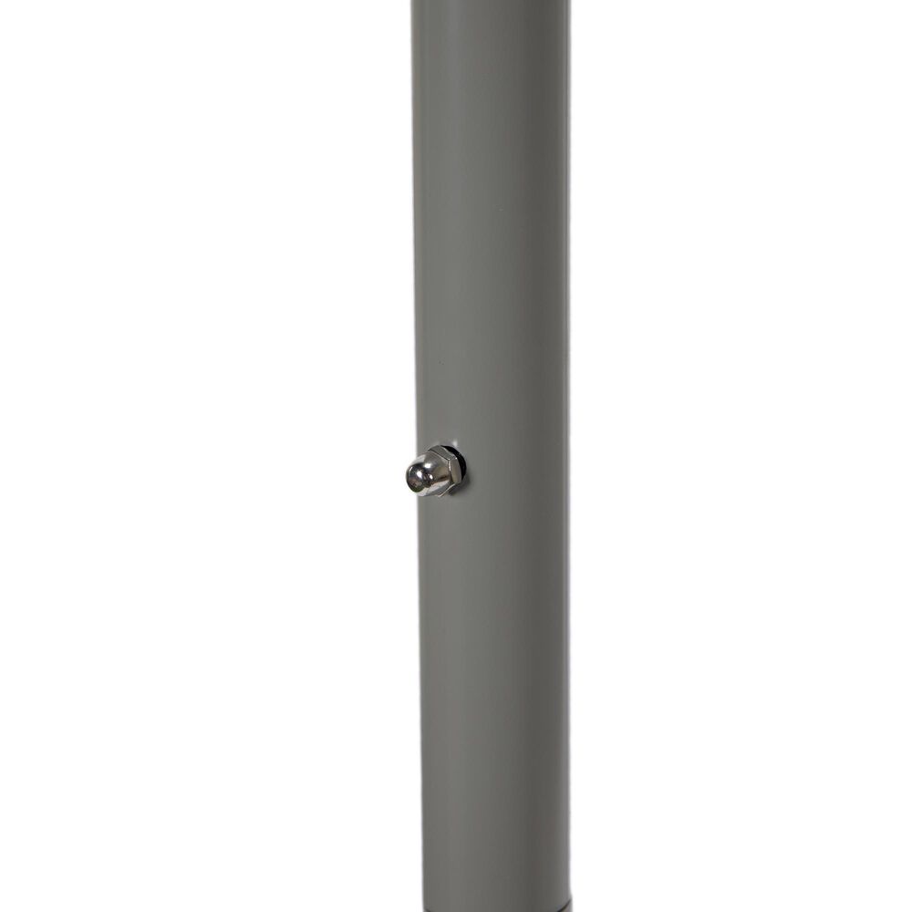 Leisuremod Mendoza Patio 2-Seat Hanging Egg Swing Chair with Dark Grey Cushion in Light Grey, , large