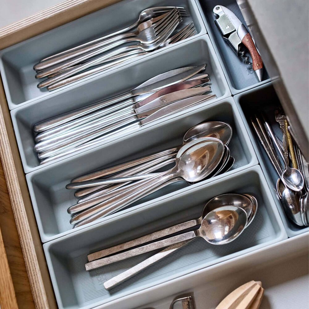 Joseph Joseph Blox 10-piece Modular Drawer Organizer Set in Grey and Stone, , large