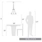 Golden Lighting Alastair 3-Light Chandelier in Matte Black, , large