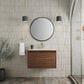 James Martin Vanities Mantova 31.5" Single Vanity in Mid-Century Walnut and Champagne Brass with 3 cm Glossy White Composite Stone Top and Rectangular Sink, , large