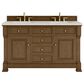 James Martin Vanities Brookfield 60" Double Bathroom Vanity in Honey Oak with 3 cm Eternal Jasmine Pearl Silestone Top, Rectangular Sinks and FreePower Wireless Charger, , large