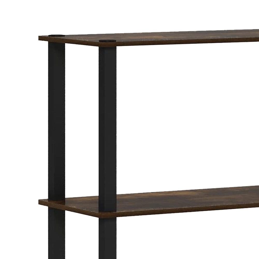 HOMLUX 5-Tier Display Rack in Amber Pine and Black, , large