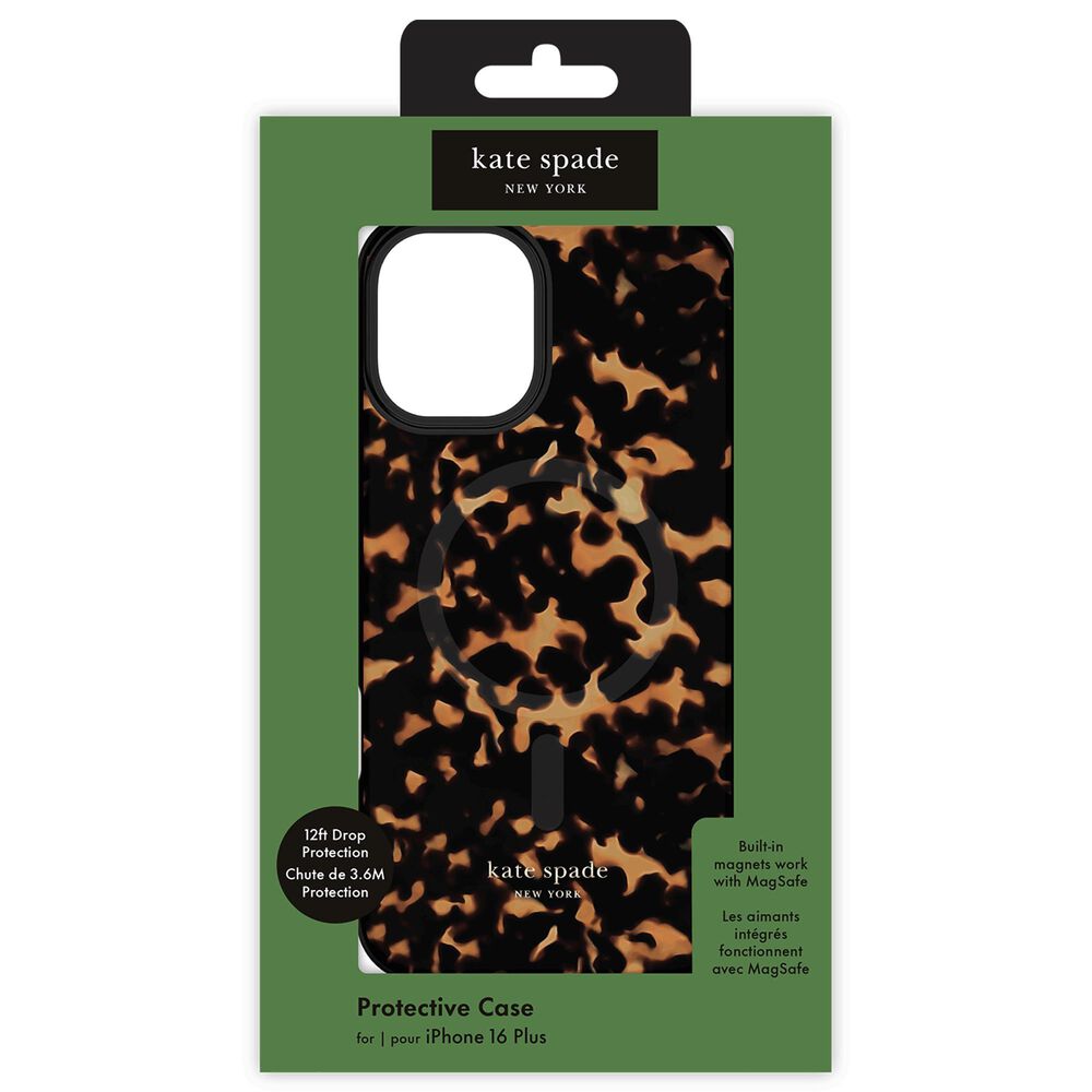 Kate Spade Protective MagSafe Case for iPhone 16 Plus in Tortoiseshell, , large